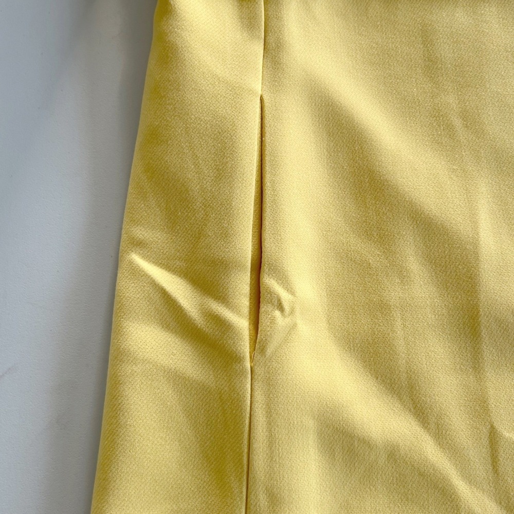Womens Tuckernuck Canary‎ Mod Camelot Shift Dress L Aspen Yellow Lattice Trim  L - Picture 9 of 11